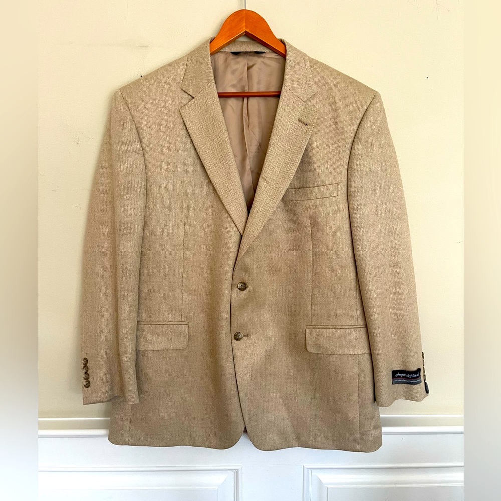 Jos. A Bank NWT 46R silk camel hair blazer